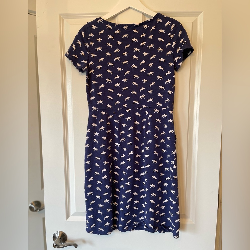 Boden Equestrian Print Cotton dress with pockets